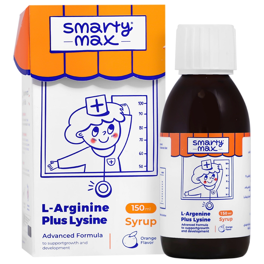L Arginie Plus Lysine Syrup1 Smarty Max L Arginine Plus Lysine Syrup 150 ml