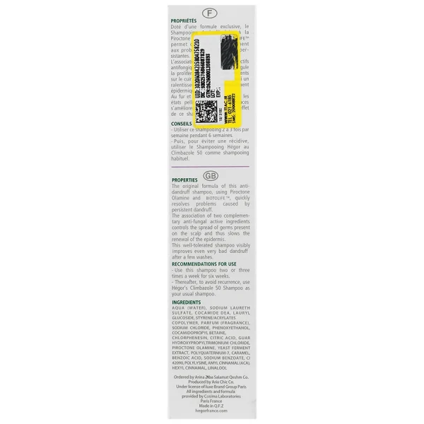 Hegor Piroctone Olamine Anti Dandruff Shampoo 150 ml