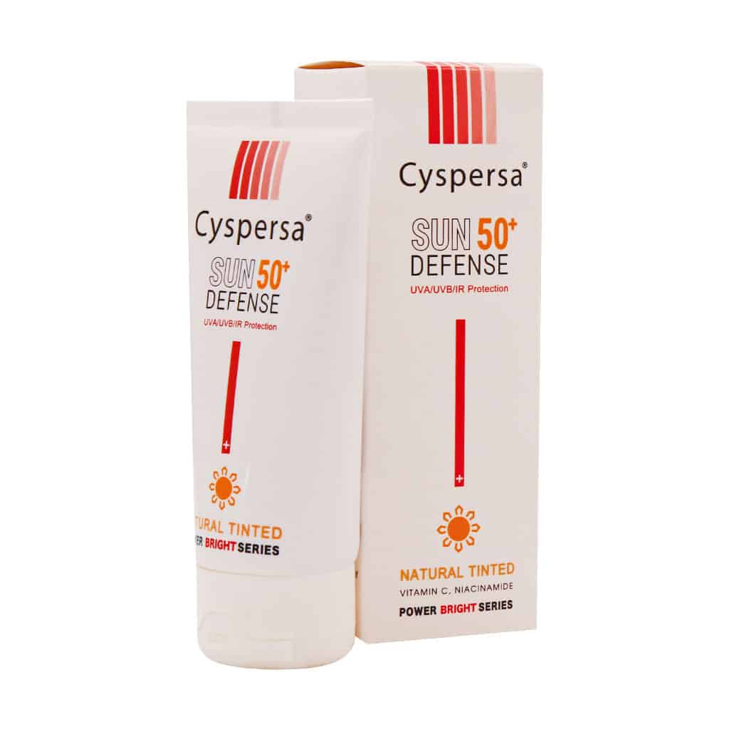 Cyspersa-SPF50-Sun-Defense-50-Ml کرم ضد آفتاب رنگی روشن کننده SPF50 سیسپرسا 50 میلی لیتر - Image 1