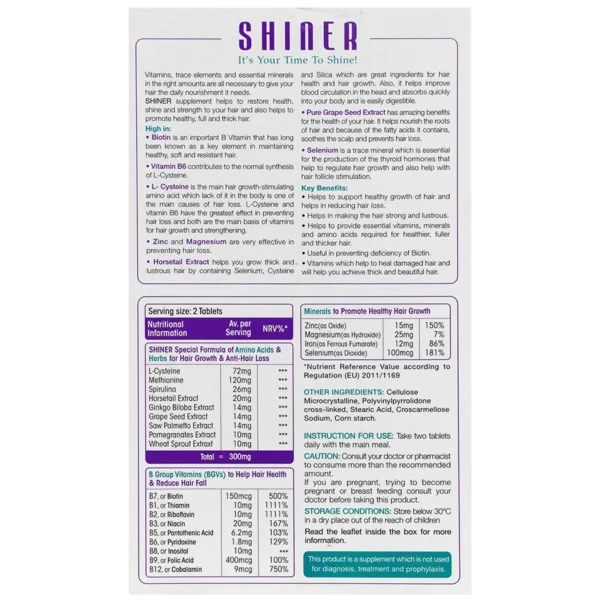 Vit Sky Hair Booster Shiner 30 Tabs