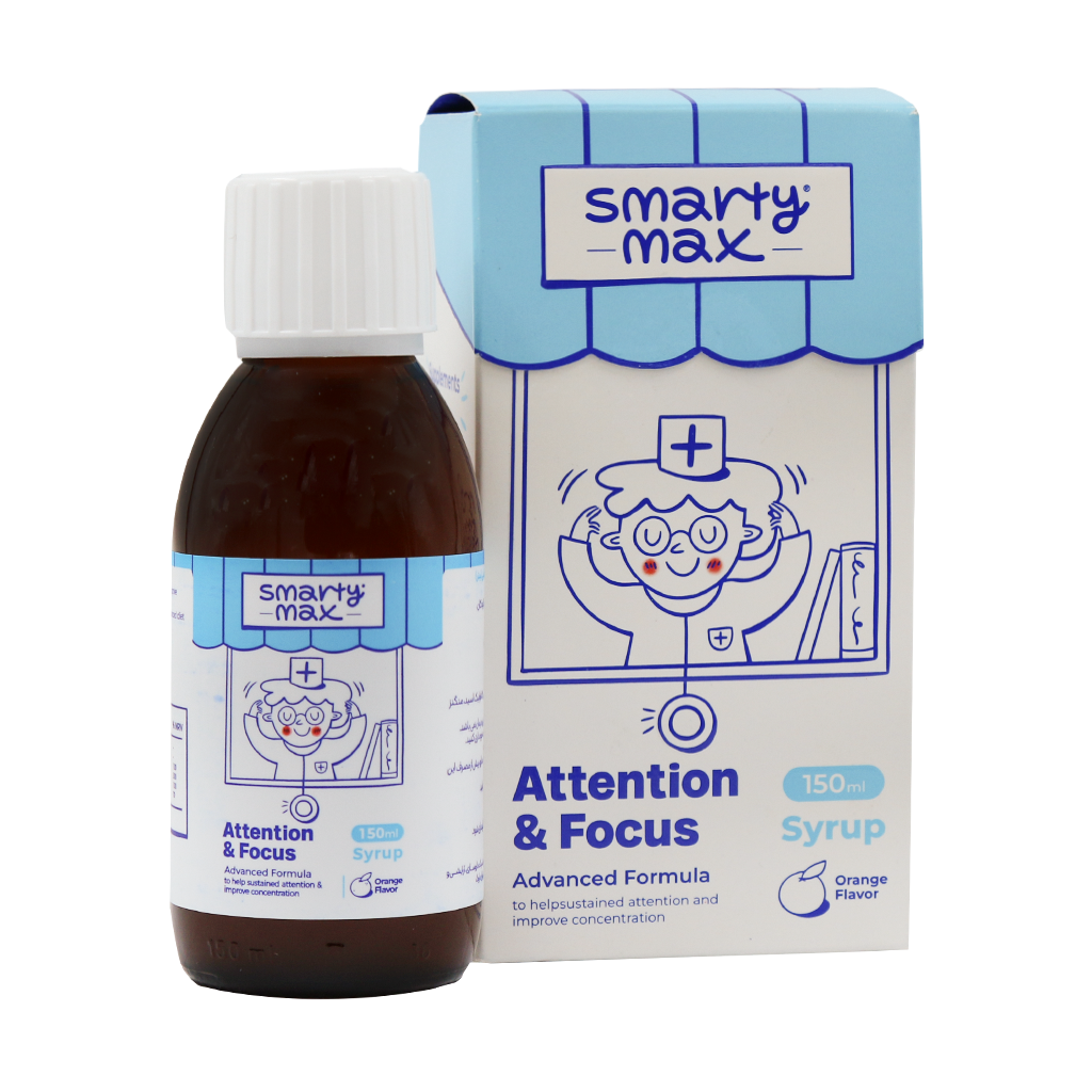 Smarty-Max-Attention-And-Focus-Syrup- شربت اتنشن و فوکوس اسمارتی مکس 150 میلی لیتر - Image 1