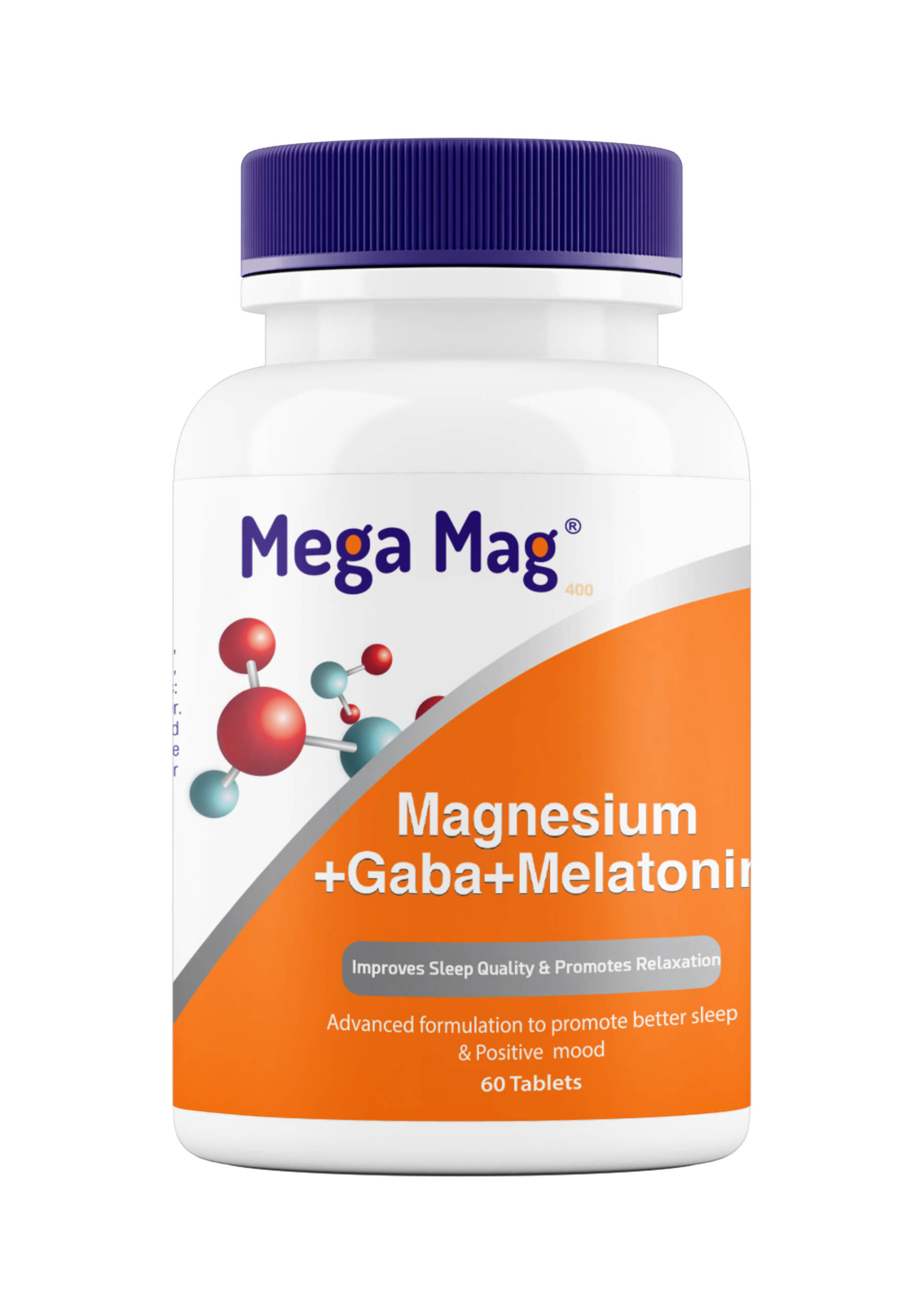 Magnesium-gaba-melatonin-Megamag قرص منیزیم + گابا + ملاتونین مگامگ 60 عددی - Image 1